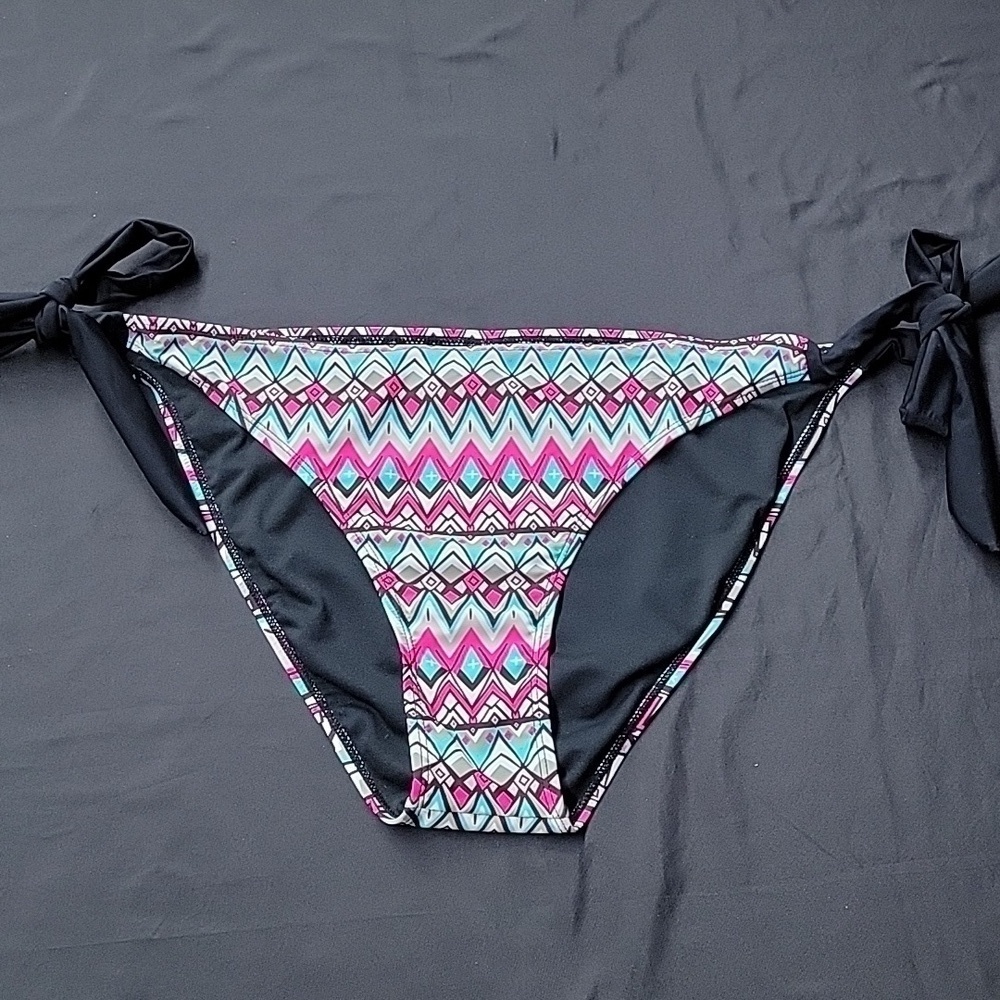 🌈Colorful Geometric Side Tie Bikini Bottom Size 3X
